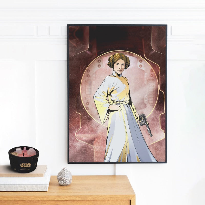 Framed Glow in the Dark Princess Leia Poster