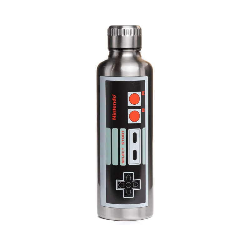 Gray Nintendo NES Metal Insulated Water Bottle Paladone
