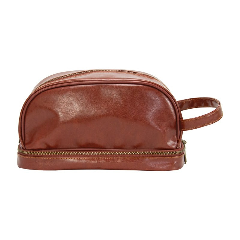 Boys Toiletry Bag Leather Look