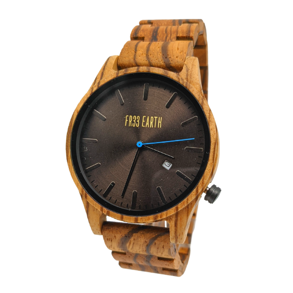 Dark Slate Gray Wooden Watch - Nibbler FR33 Earth