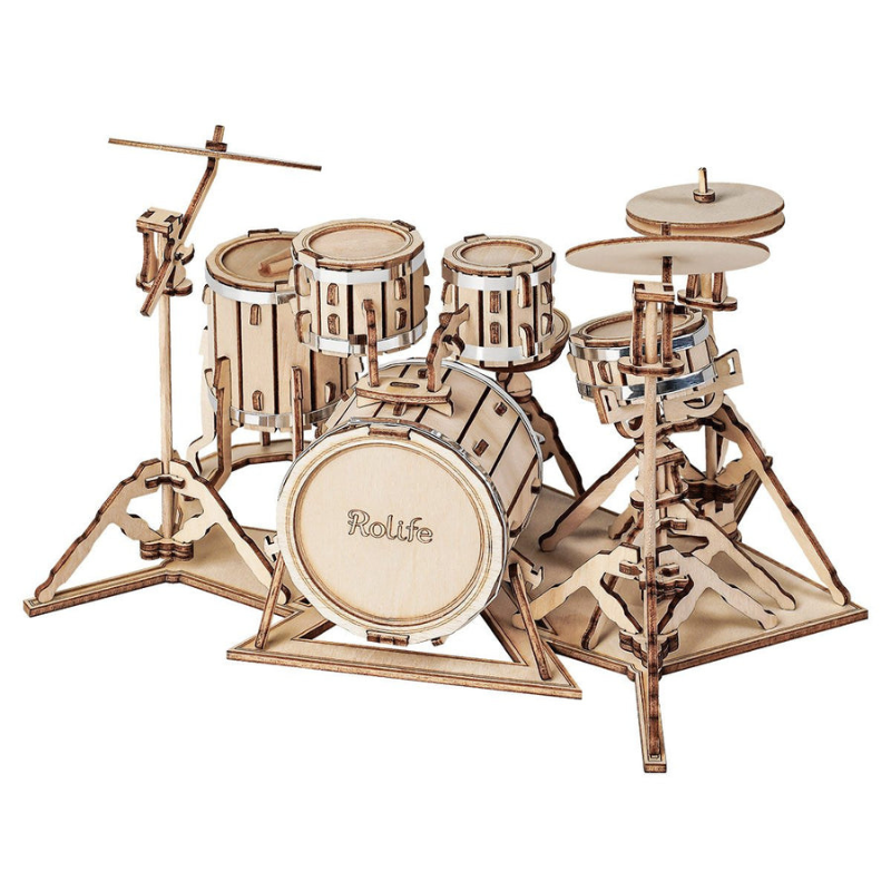 Robotime Wooden Model Drum Kit
