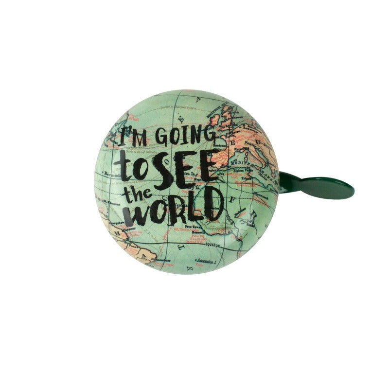 Dark Sea Green Retro Bike Bell - See the World Legami