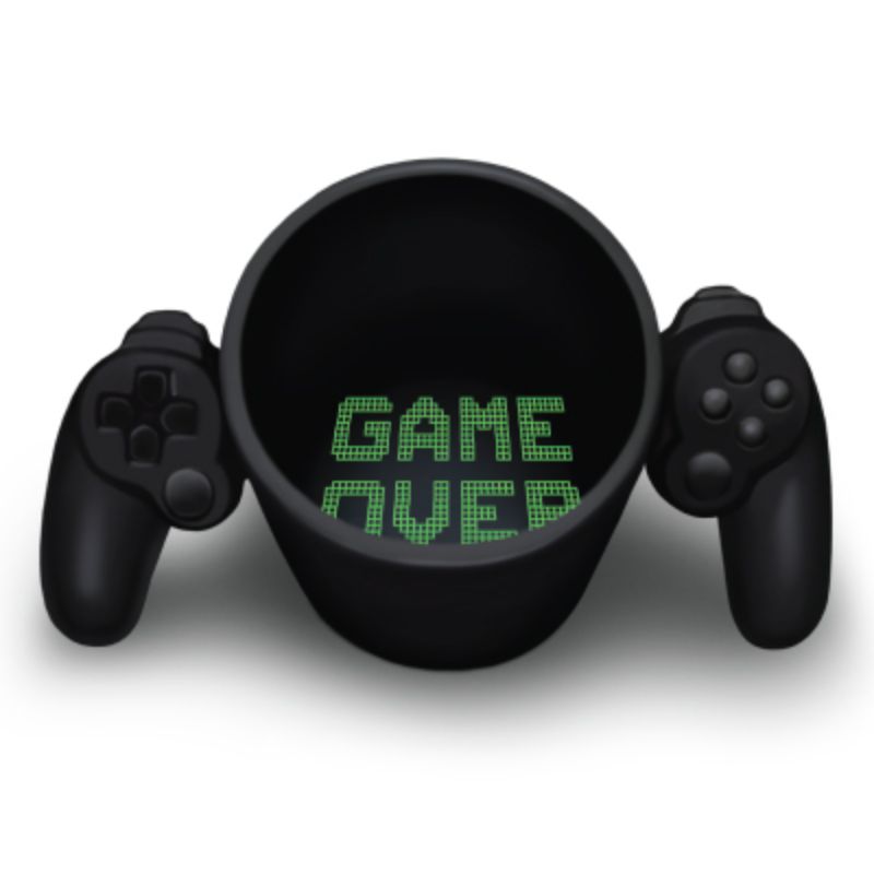 Light Gray Game Over Controller Mug Big Mouth