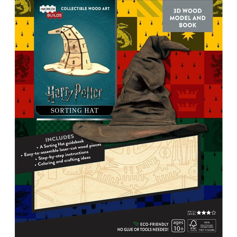 Dark Salmon Incredibuilds Wood Art - Harry Potter's Sorting Hat Incredibuilds