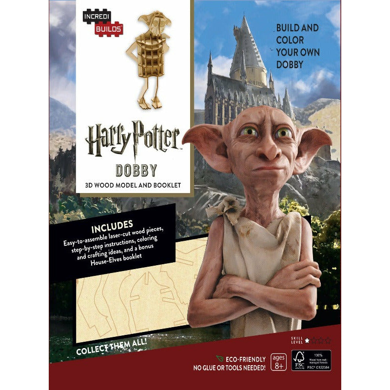 Incredibuilds Wood Art - Harry Potter&#39;s  Dobby Incredibuilds Dark Olive Green