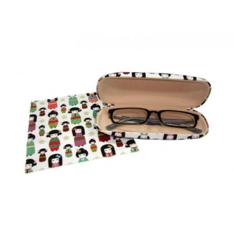 Rosy Brown Glasses Case with Cloth - Kimono Annabel Trends