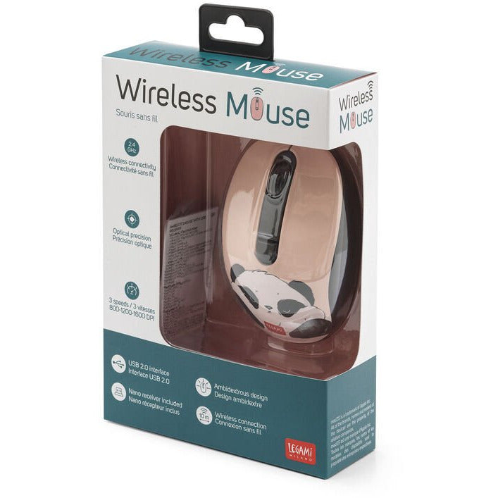 Dark Slate Gray Wireless Mouse - Panda Legami