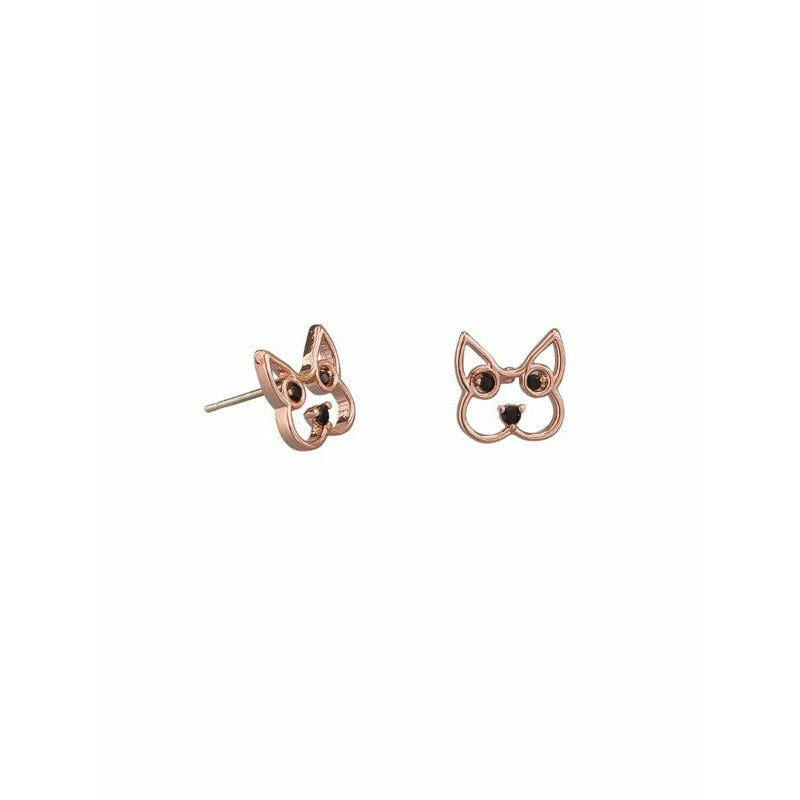 Light Gray Tiger Tree Zeus Dog Stud Earrings Tiger Tree