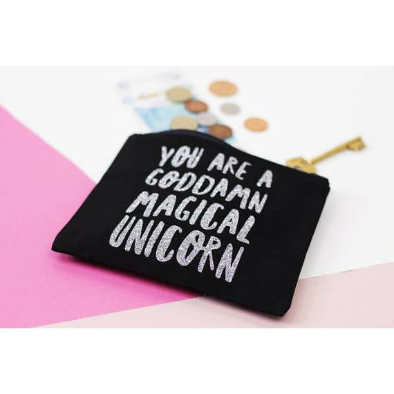 Black Unicorn Coin Purse Elsie and Nell