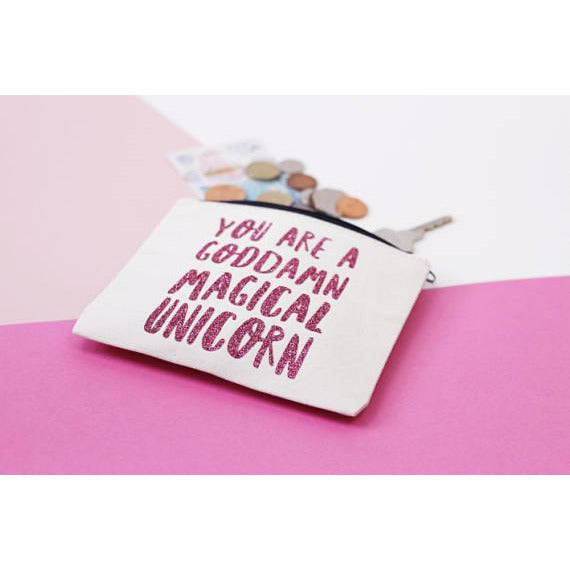 Black Unicorn Coin Purse Elsie and Nell