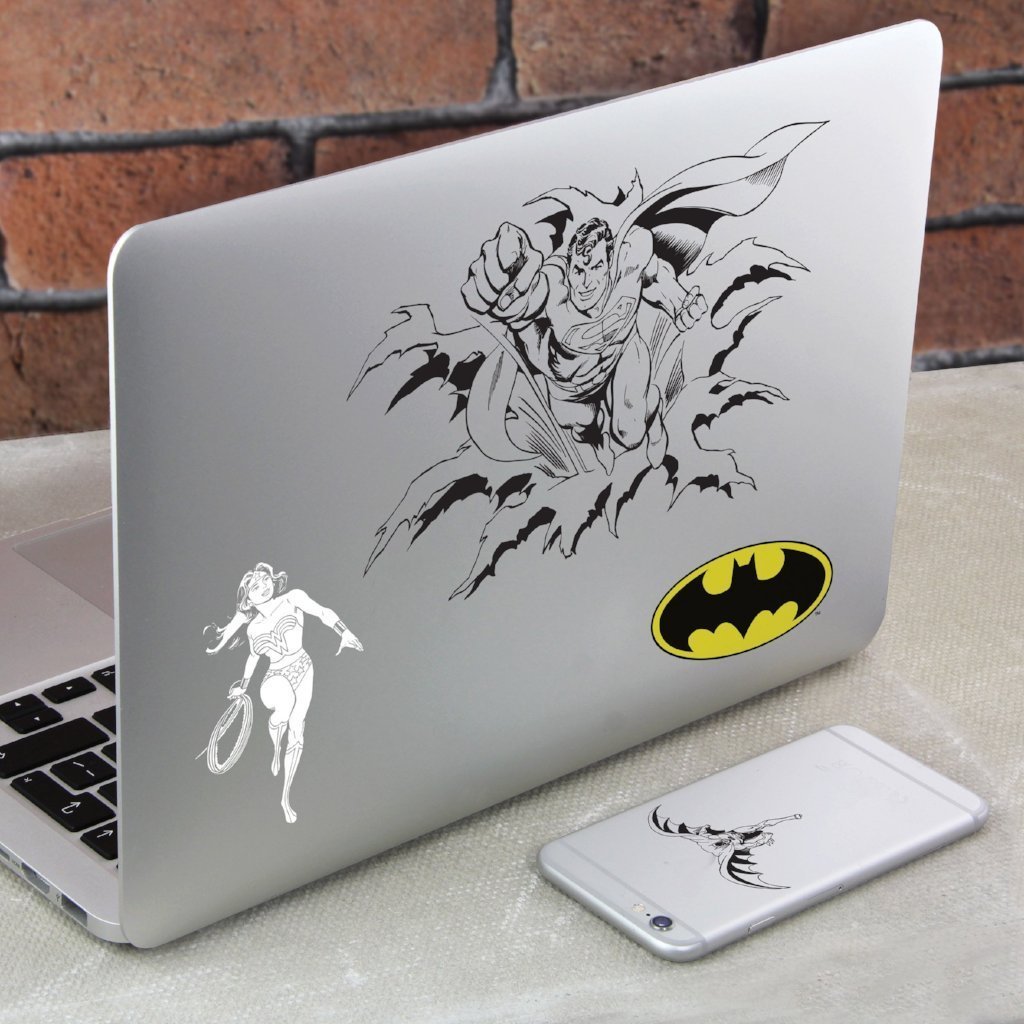 Dark Gray Removable DC Comics Gadget Decals IS Gifts
