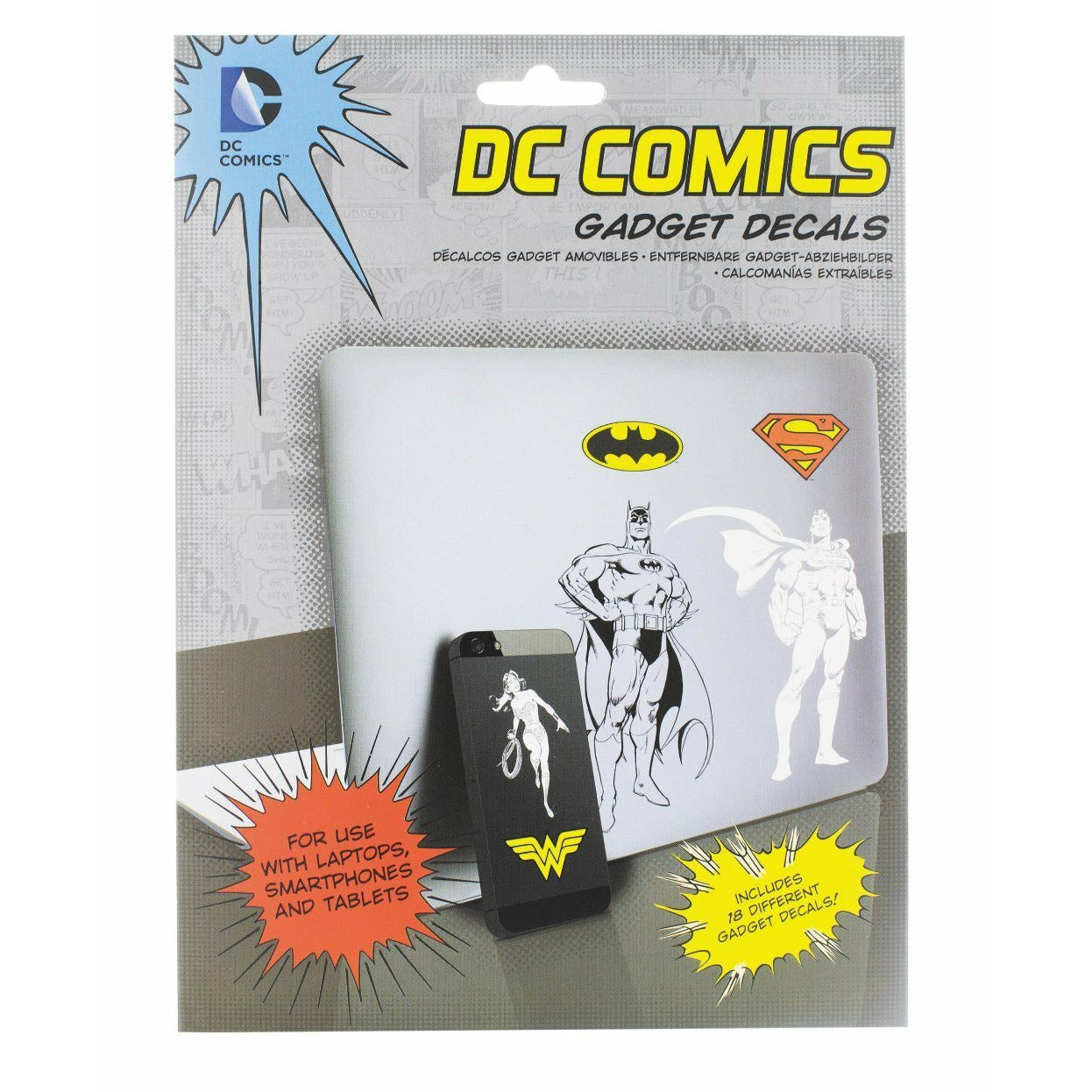 Dark Gray Removable DC Comics Gadget Decals IS Gifts