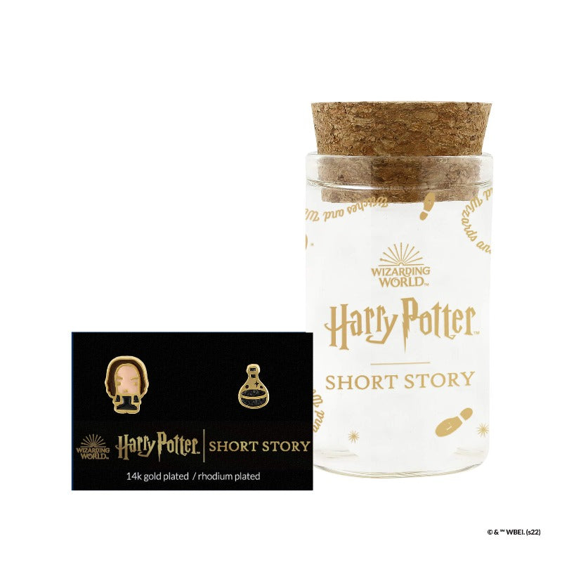 Snape and Potion Short Story Enamel Earrings with Glass Bottle