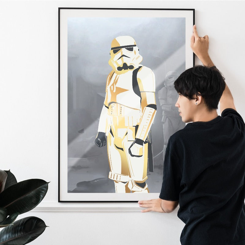 Glow in the Dark Stormtrooper Poster SHORT STORY Black