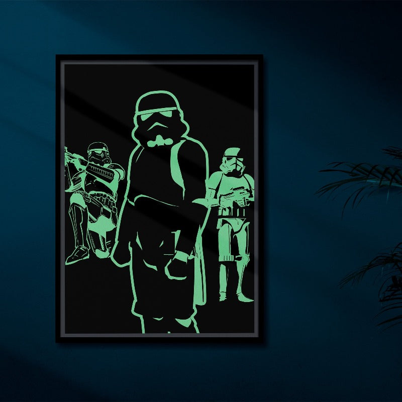 Night View of Stormtrooper Glow in Dark Poster from Short Story