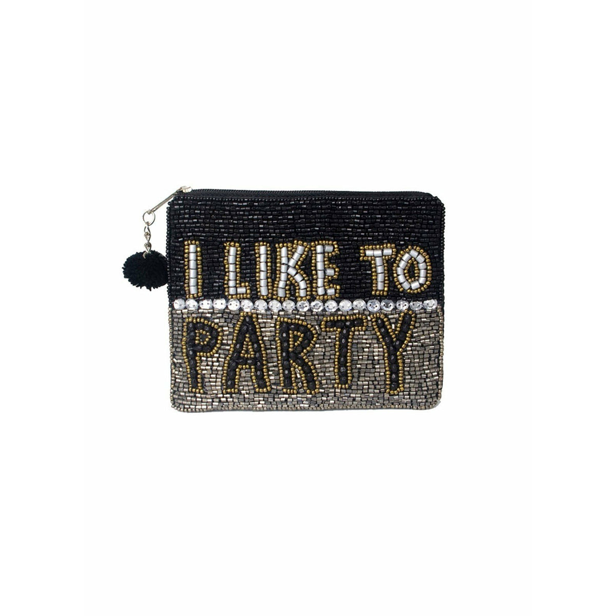Tamboril Wallets and Money Clips I Like to Party Small Beaded Purse tween and teen