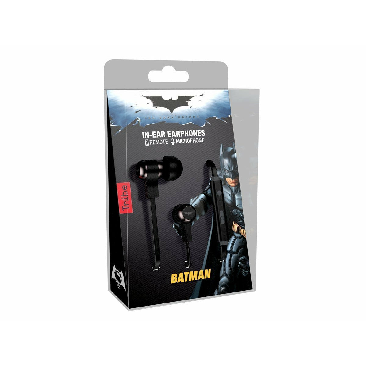 Tribe Headphone &amp; Headset DC Comics Batman Wired Swing Earphones with Remote and Mic 8054392658860 tween and teen