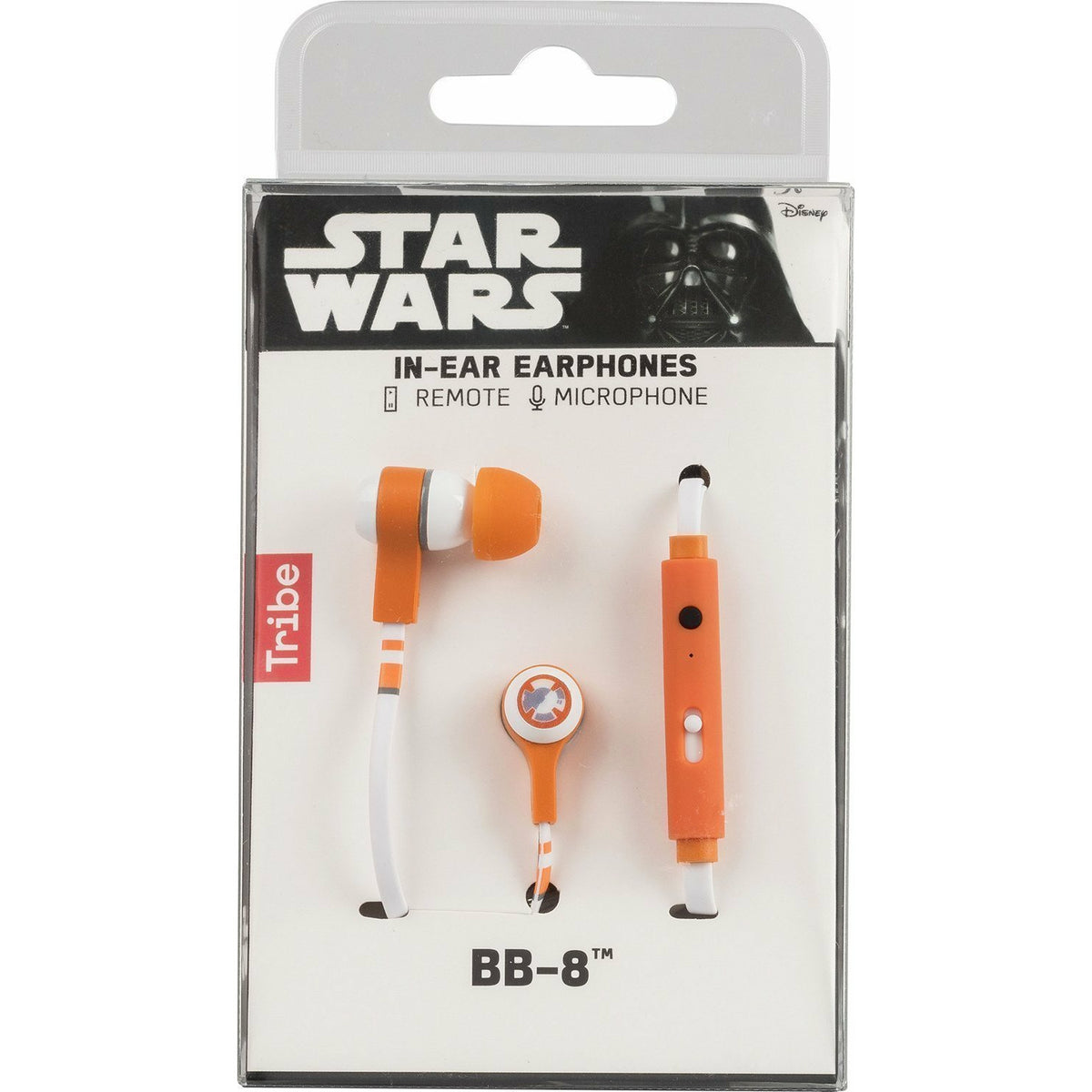 Tribe Headphone &amp; Headset Star Wars BB8 Wired Swing Earphones with Remote and Mic 8054392654008 tween and teen