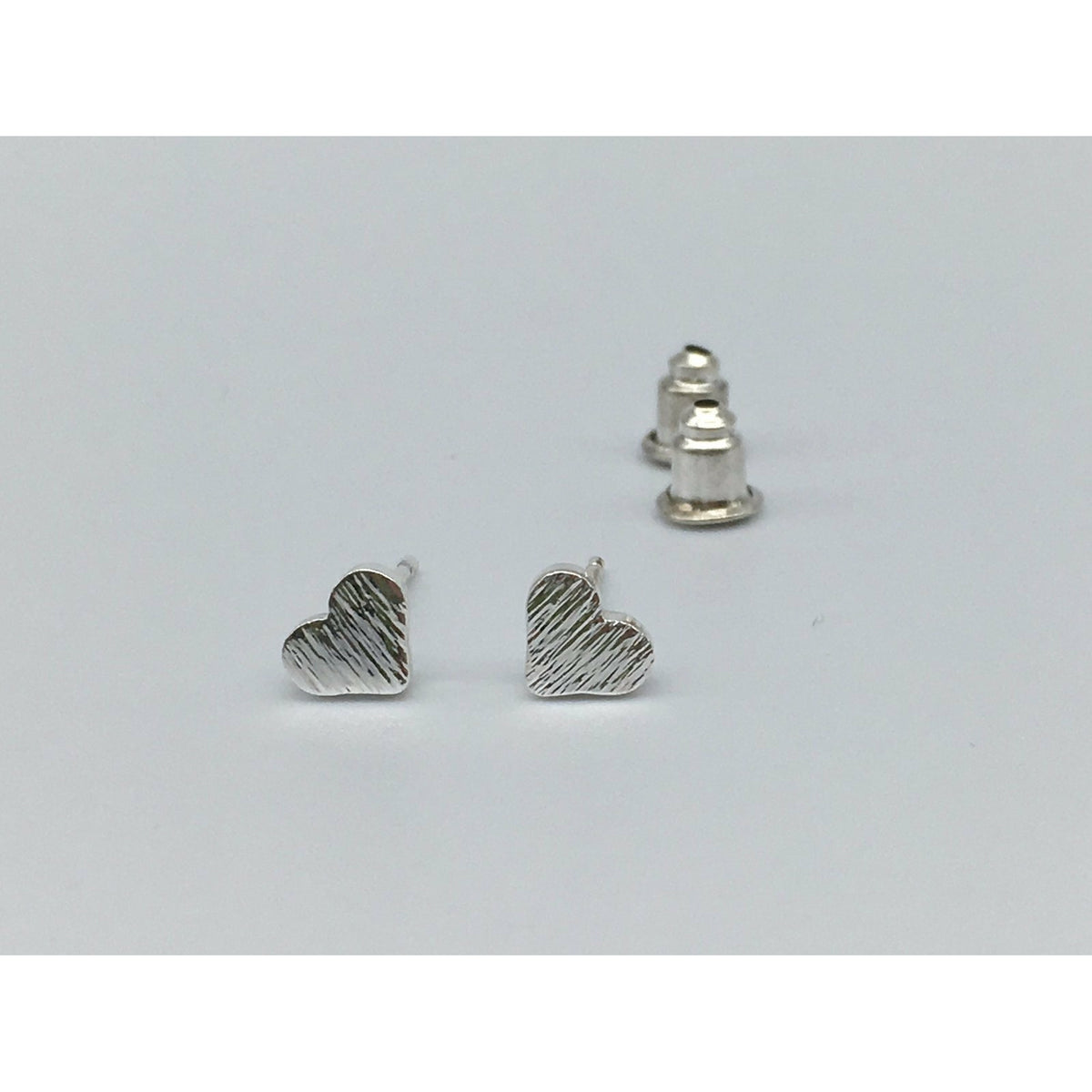 Tween to Teen Earrings Silver Brushed Metal Tiny Heart Stud Earrings 0720252999890 tween and teen